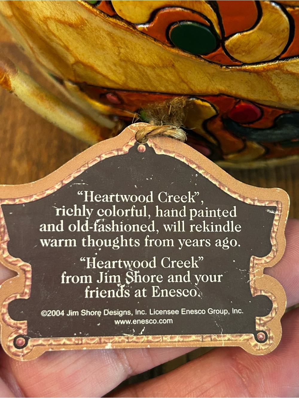Heartwood Creek Jim Shore Enesco Tall Orange Quilted Cat Sculpture Statue - Picture 7 of 10